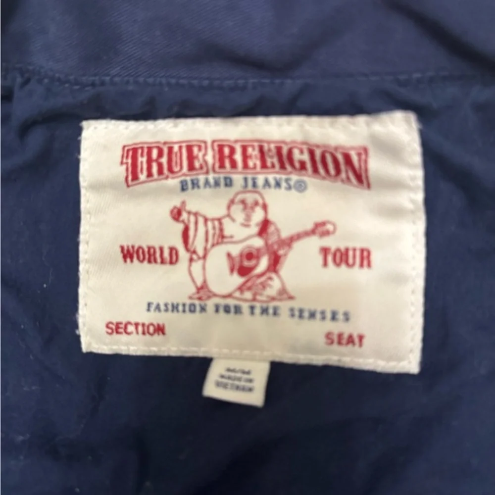 True Religion Navy‎ Hooded Chase Military Field Jacket